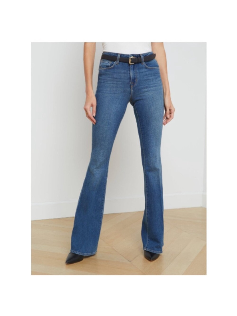 L’agence High-Rise Blue Flare Jeans - Classic Women's Denim